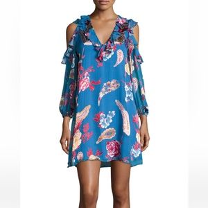 Giovanna cold shoulder floral print cocktail dress